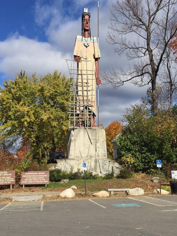 Skowhegan indian statue